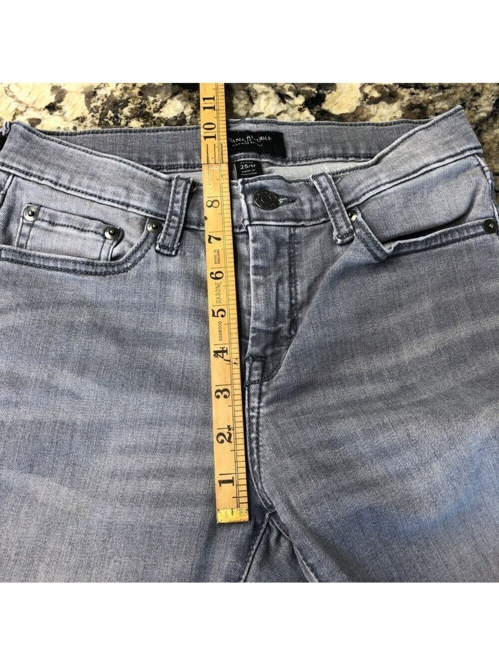 Size 25/0 Banana Republic High Rise Skinny Women Stretchy Jeans Distressed PK - Picture 7 of 16